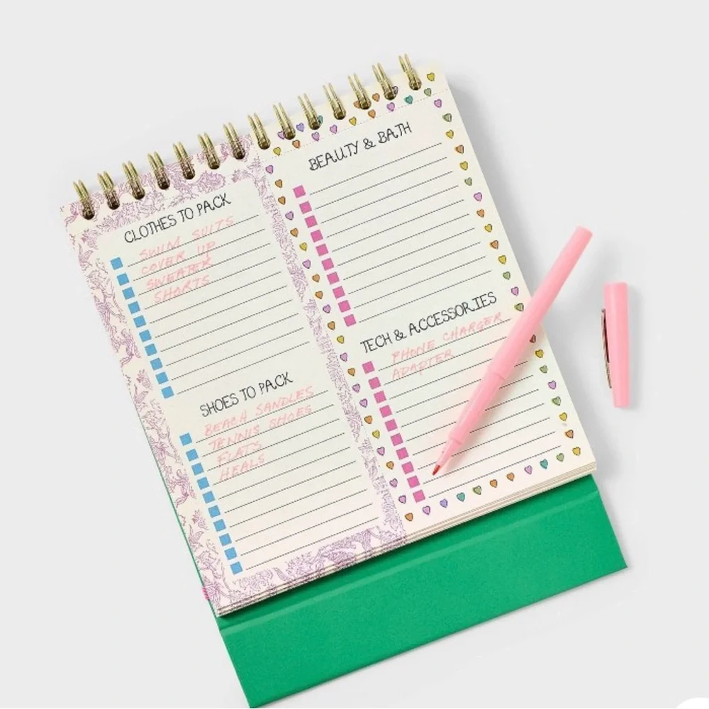 NWT Roller Rabbit Roadtrip pattern Packing List Notepad - 75 cute pages! - Picture 2 of 4